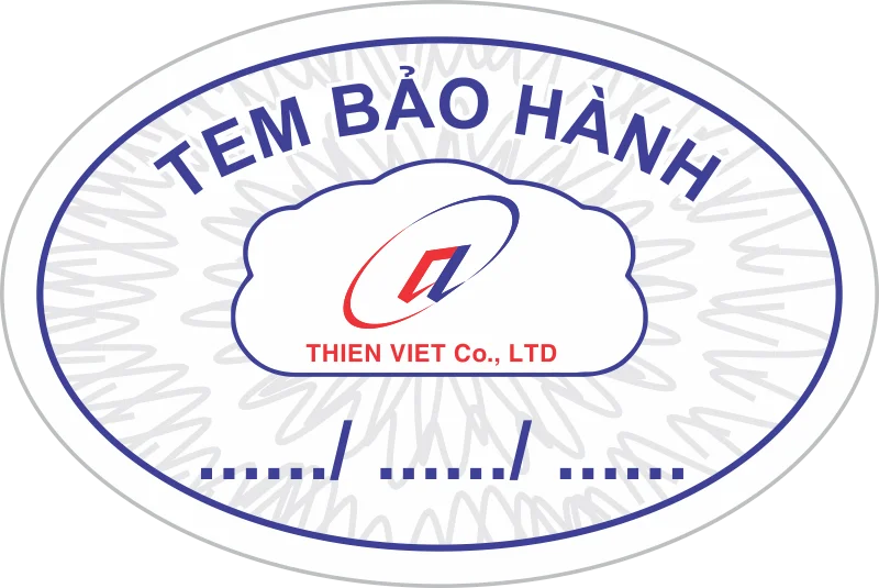 Tem bảo hành elip oval Tem bảo hành elip oval chuẩn