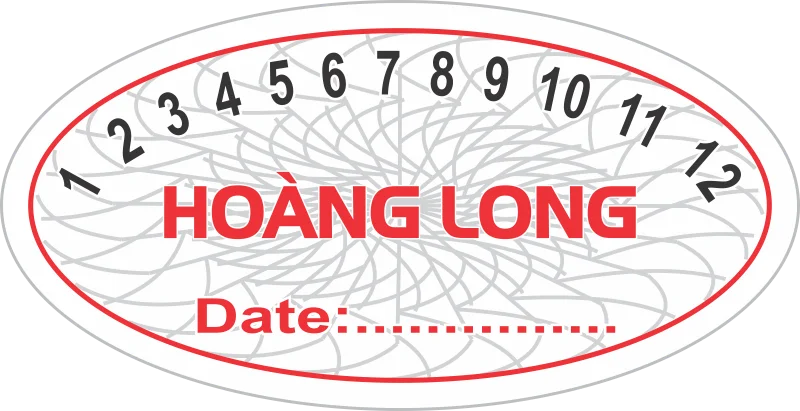 Tem bảo hành elip Hoàng Long Tem bảo hành elip logo Hoàng Long