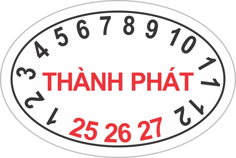 Tem bảo hành elip Thành Phát Tem bảo hành elip logo Thành Phát