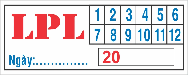 Tem bảo hành chữ nhật LPL Tem bảo hành chữ nhật logo LPL