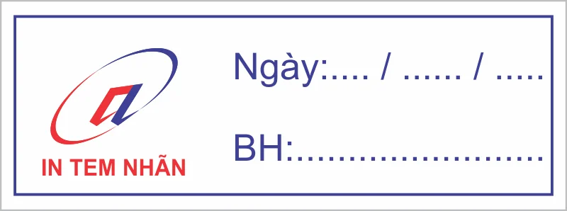 Tem bảo hành chữ nhật Tem bảo hành chữ nhật