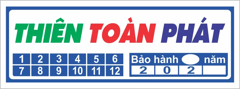 Tem bảo hành chữ nhật Thiên Hoàng Phát Tem bảo hành chữ nhật logo Thiên Hoàng Phát