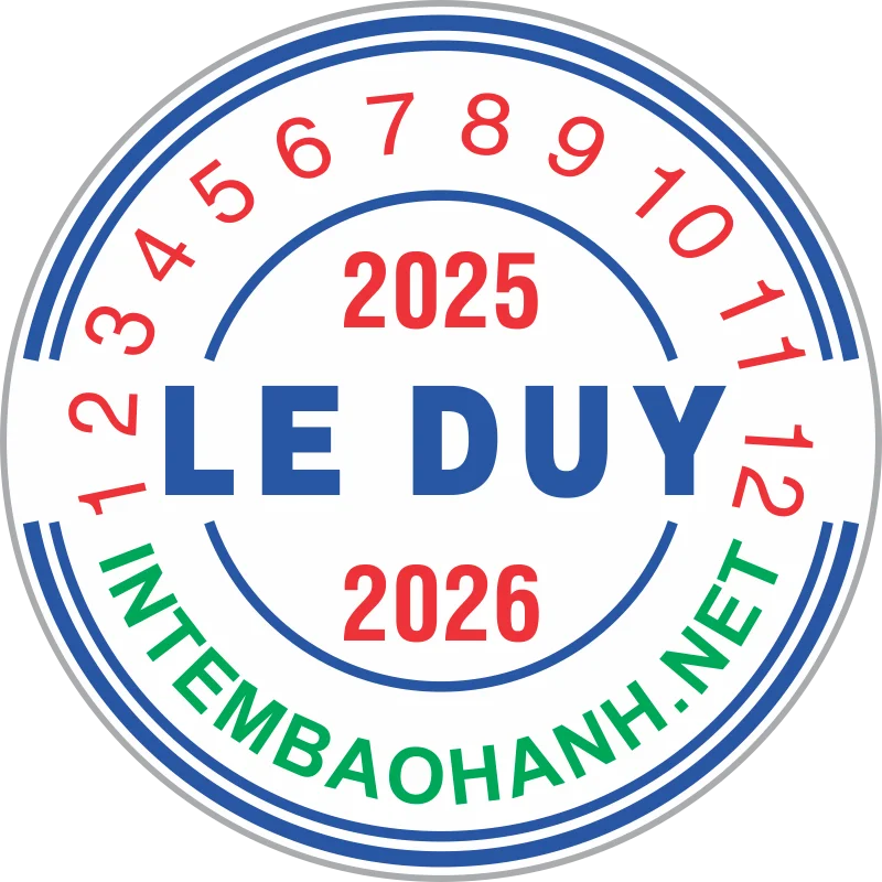 Tem bảo hành tròn Lê Duy Tem bảo hành tròn logo Lê Duy