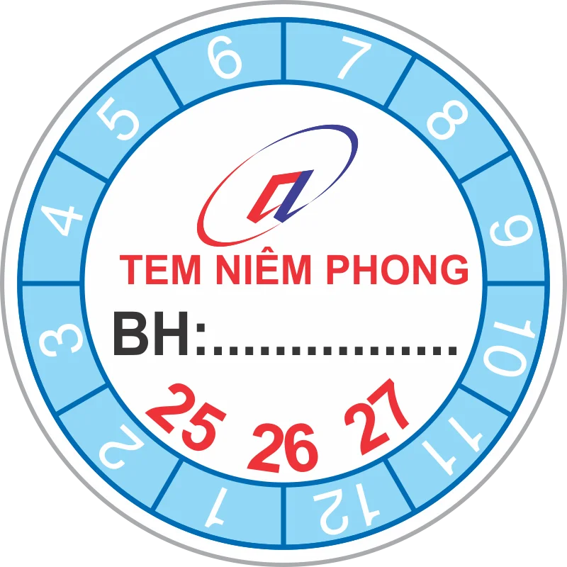 Tem bảo hành tròn niêm phong Tem bảo hành tròn niêm phong chống mở