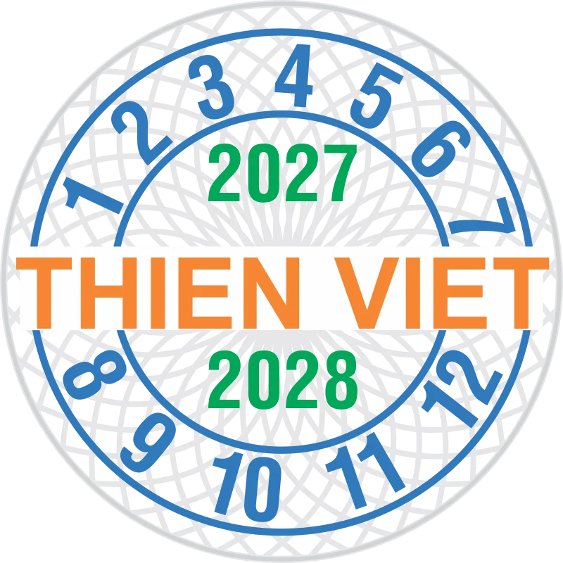 Tem bảo hành tròn Thiên Việt Tem bảo hành tròn logo Thiên Việt